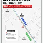 Nuevo desvío en la avenida Mariscal López a partir de hoy