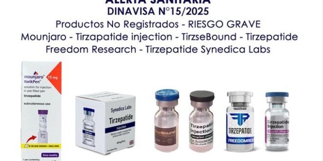 tirzepatide presentacion Dinavisa alerta sobre venta ilegal de productos con tirzepatida en Ciudad  del Este